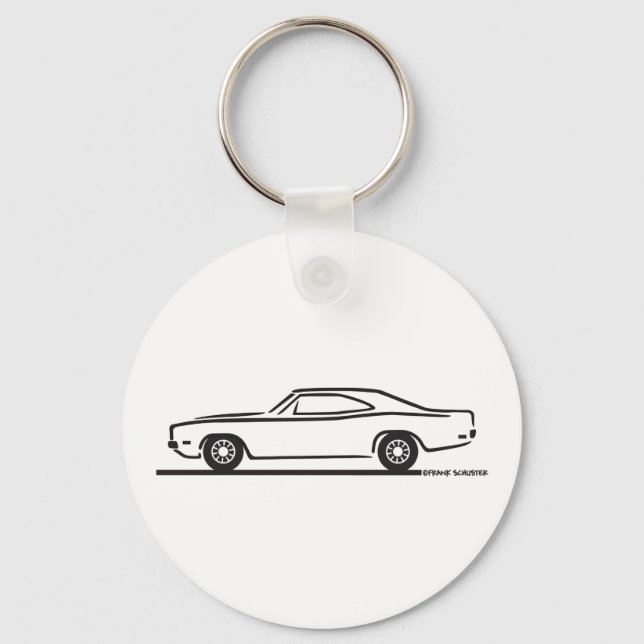 Dodge-Ladegerät 1969 Schlüsselanhänger (Vorderseite)