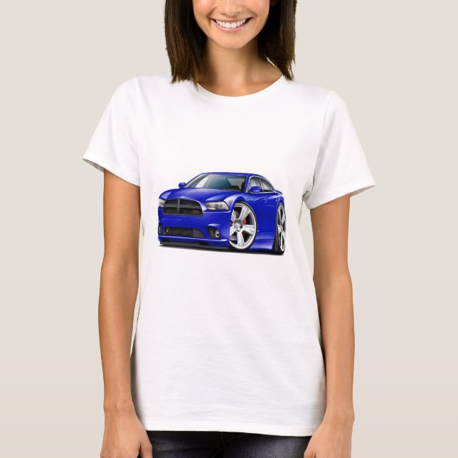 Dodge-Ladegerät Funktelegrafie-Blau-Auto T-Shirt (Vorderseite)