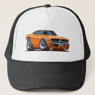 Dodge-Ladegerät-Orangen-Auto Truckerkappe