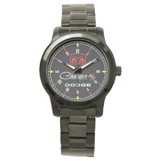 Dodge Ladegerät RT Edelstahl Quarzglas Armbanduhr
