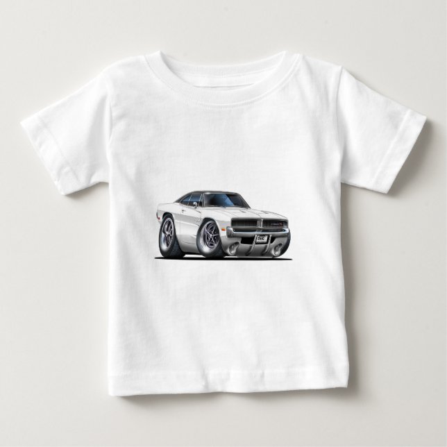 Dodge-Ladegerät-Weiß-Auto Baby T-shirt (Vorderseite)
