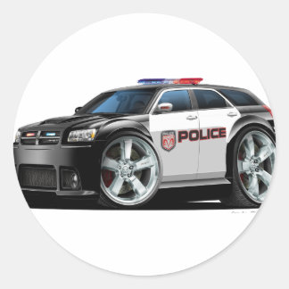 Dodge Magnum Polizeiwagen Runder Aufkleber