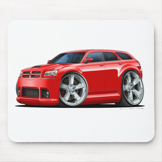 Dodge-Magnum-Rot-Auto Mousepad (Vorne)