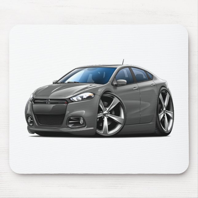 Dodge-Pfeil-Grau-Schwarzes Grill-Stahlauto Mousepad (Vorne)