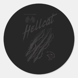 Dodge Racing Hellcat Runder Aufkleber
