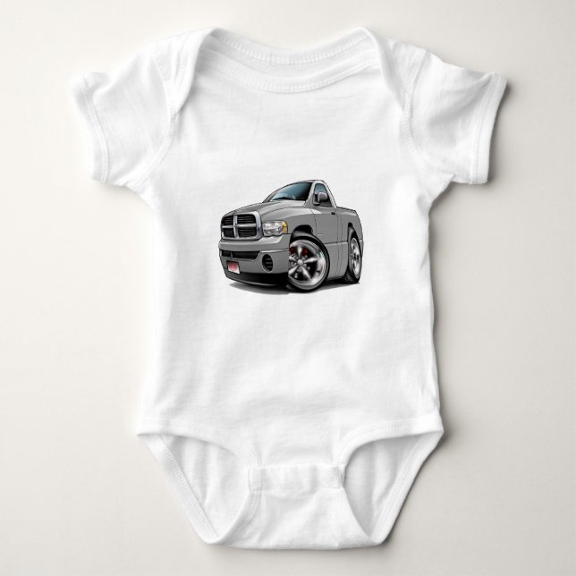 Dodge-RAM-Silber-LKW 2003-08 Baby Strampler (Vorderseite)