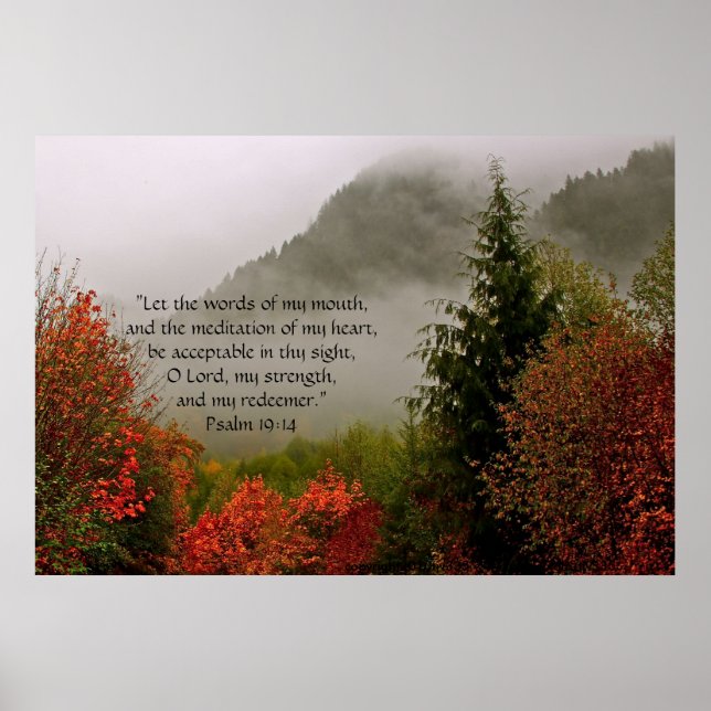 Dodge Road Nebel Print w/Scripture Verse Poster (Vorne)