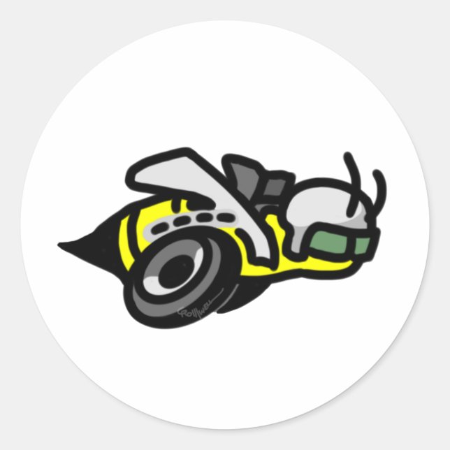Dodge Super Bee Logo Runder Aufkleber (Vorderseite)