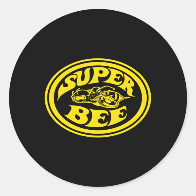 Dodge Super Bee Runder Aufkleber (Vorderseite)