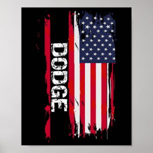 Dodge USA-Flagge Poster