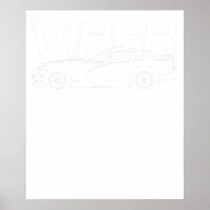 Dodge Viper 1996 Gts Streifen Poster