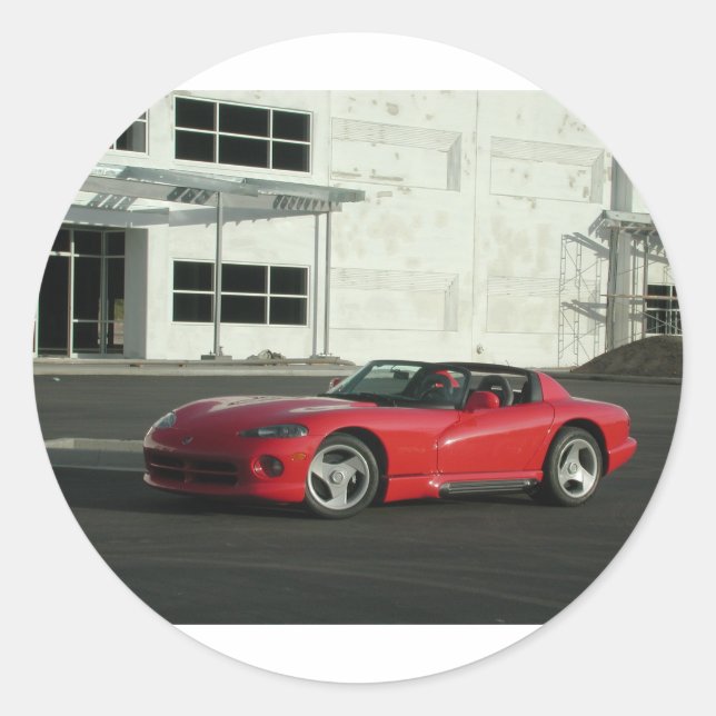 Dodge Viper RT/10 Runder Aufkleber (Vorderseite)
