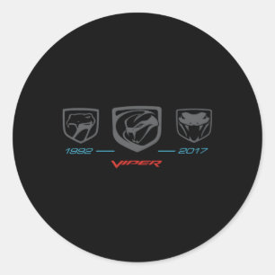 Dodge Viper Timeline Runder Aufkleber
