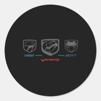 Dodge Viper Timeline Runder Aufkleber