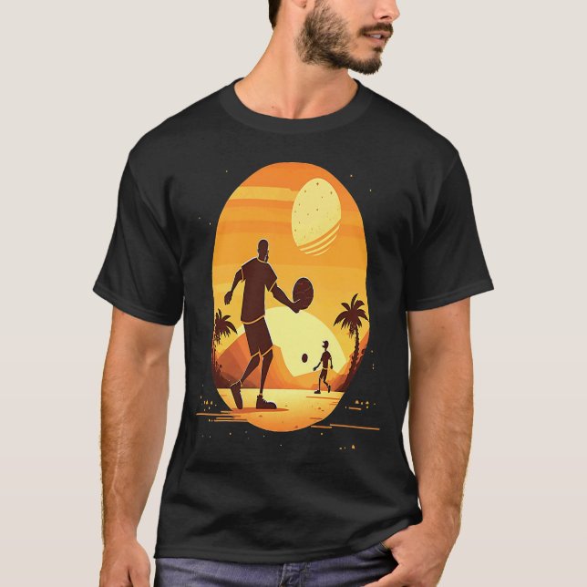 Dodgeball Champion Dad And Child Playing Dodgeball T-Shirt (Vorderseite)