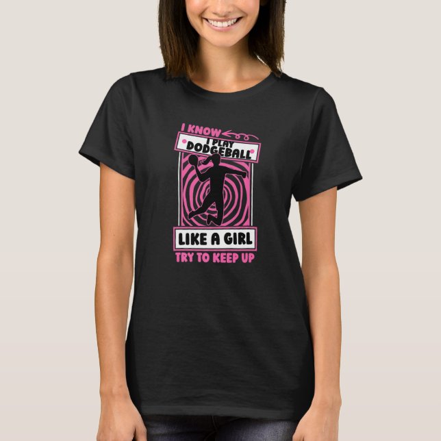 Dodgeball Girl Team Player Dodgeball T-Shirt (Vorderseite)