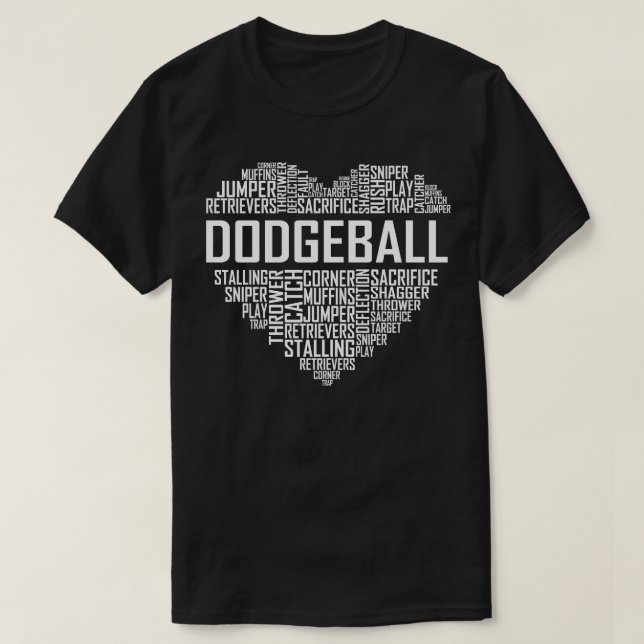 Dodgeball Heart T-Shirt (Design vorne)