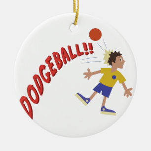 Dodgeball Keramikornament