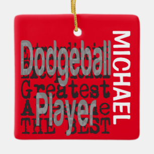 Dodgeball Player Extraordinaire CUSTOM Keramikornament