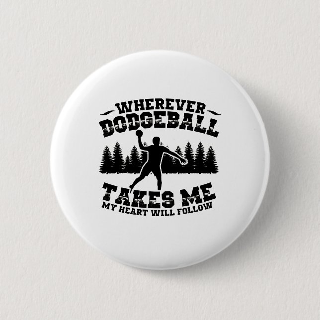 Dodgeball Player | Team Trainer Sportgeschenke Button (Vorderseite)