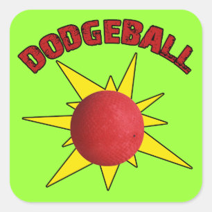 Dodgeball Quadratischer Aufkleber