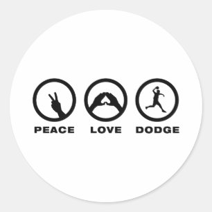 Dodgeball Runder Aufkleber