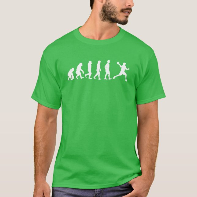 Dodgeball-Spieler-Evolution retro T-Shirt (Vorderseite)