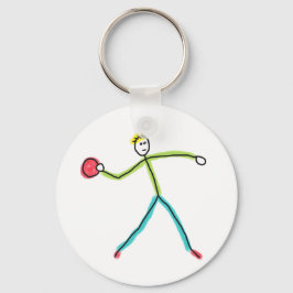 Dodgeball Stickman Schlüsselanhänger