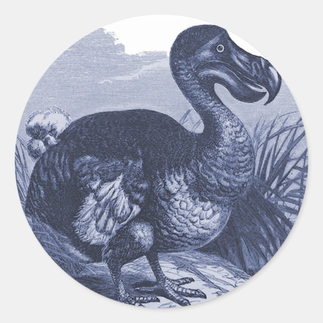 Dodo Bird Runder Aufkleber (Vorderseite)