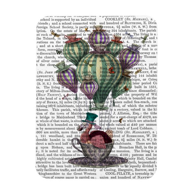 Dodo in Teacup mit Libellen Magnet (Vertikal)