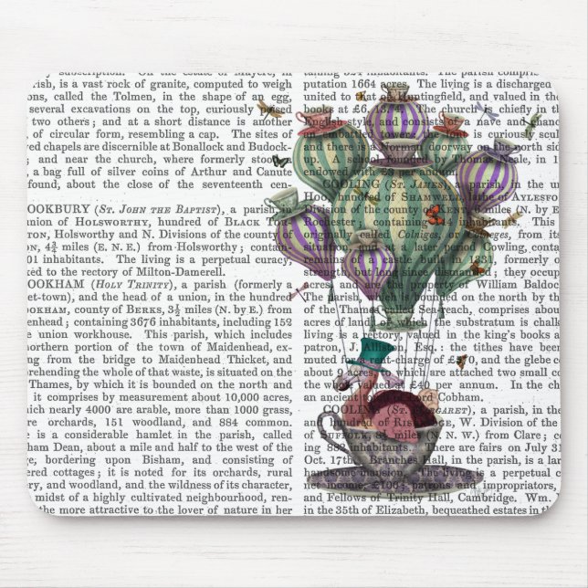 Dodo in Teacup mit Libellen Mousepad (Vorne)