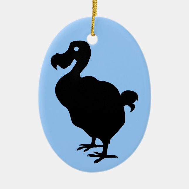 Dodo-Silhouette Keramik Ornament (Vorne)