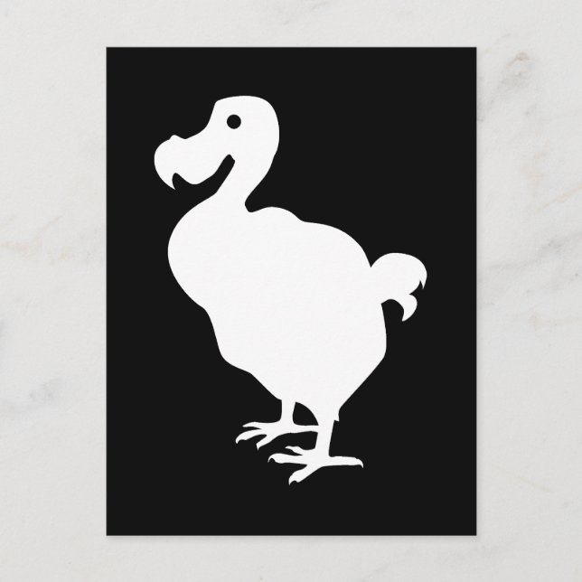 Dodo-Silhouette Postkarte (Vorderseite)