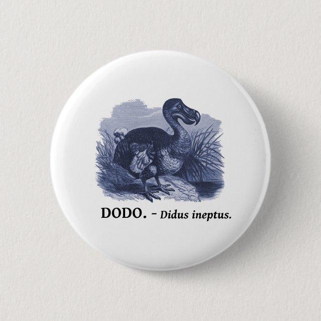 Dodo-Vogel (Didus ineptus) Button (Vorderseite)