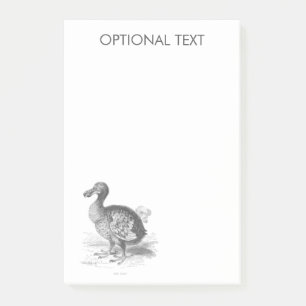 Dodo-Vogel-Illustration Post-it Klebezettel