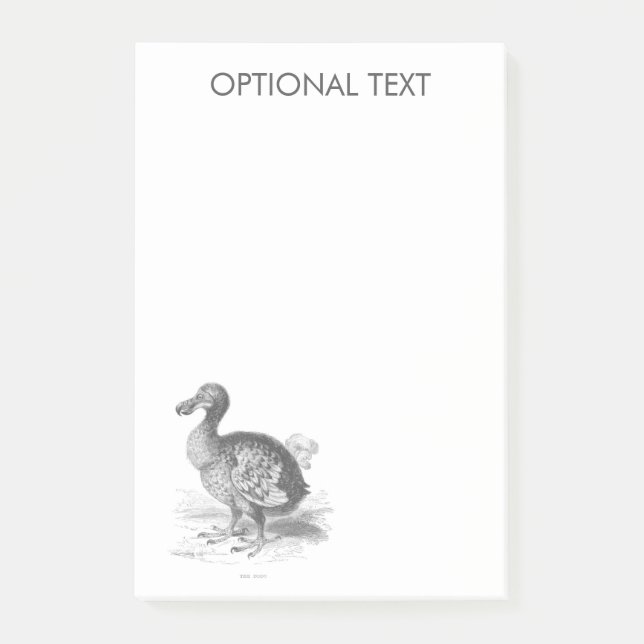 Dodo-Vogel-Illustration Post-it Klebezettel (Vorderseite)