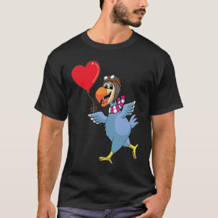 Dodo-Vogel mit Herzballon Valentinstag Liebe B T-Shirt