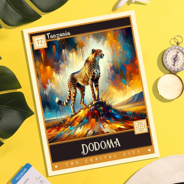 Dodoma, Tansania | Vintage Malerei Postkarte (Von Creator hochgeladen)