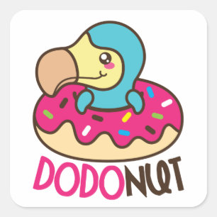 Dodonut (Krapfen) quadratische Aufkleber