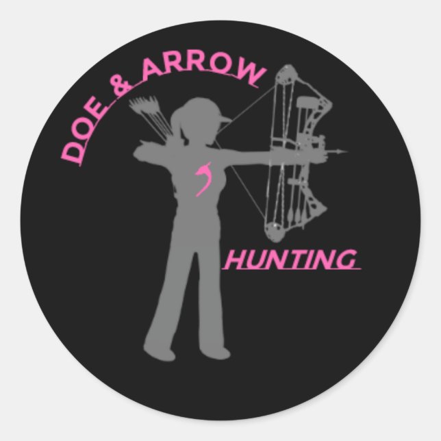 Doe and Arrow Decal Runder Aufkleber (Vorderseite)