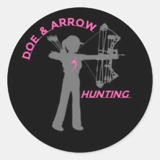 Doe and Arrow Decal Runder Aufkleber