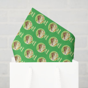Doe and Fawn Green Seidenpapier