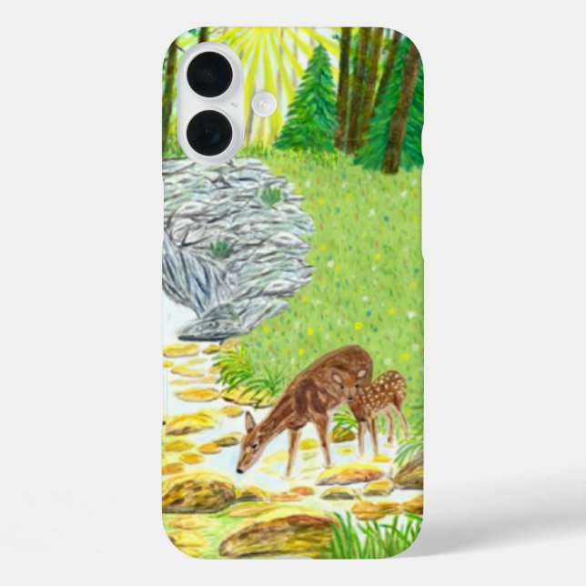 Doe and Fawn iPhone 16 Plus Hülle (Rückseite)