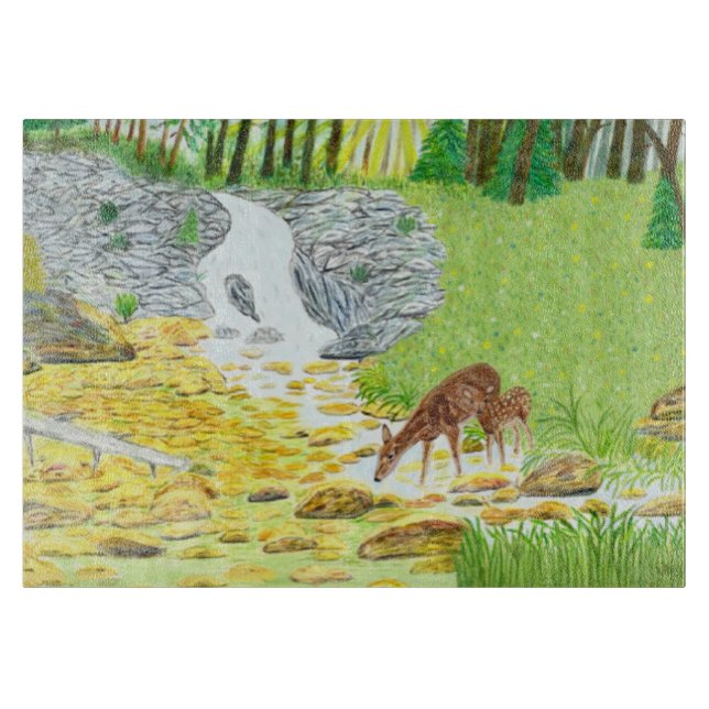 Doe and Fawn Schneidebrett (Vorderseite)