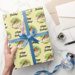 Doe and Fawn Yellow Geschenkpapier