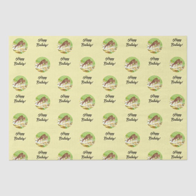 Doe and Fawn Yellow Seidenpapier (Vorderseite)