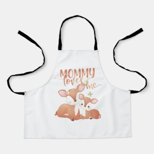 Doe Deer and Fawn Mommy Lieben Schürze