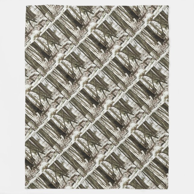 Doe Deer in the Snow Fleecedecke (Vorderseite)