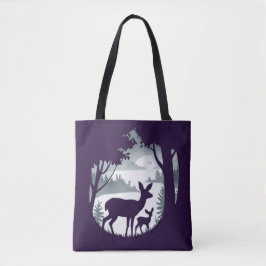 Doer Deer and Fawn Shopping Errand Tote Bag Tasche