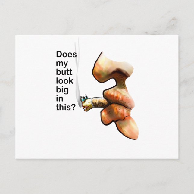 Does my butt look big in this? postkarte (Vorderseite)